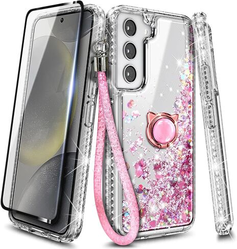 NGB Designed for Samsung Galaxy A17 5G Phone Case, Cute Glitter Pink/Aqua in Kuwait