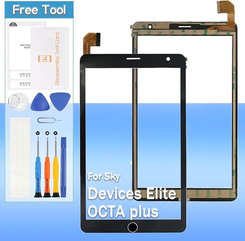 استبدال شاشة اللمس لأجهزة Sky Elite Octa بالإضافة إلى 8 بوصة 30Pin CX320B اللوحي اللوحة اللوحة اللوحة أجزاء الاستبدال الزجاجية مع أدوات (لا تشمل شاشة LCD) in Saudi Arabia