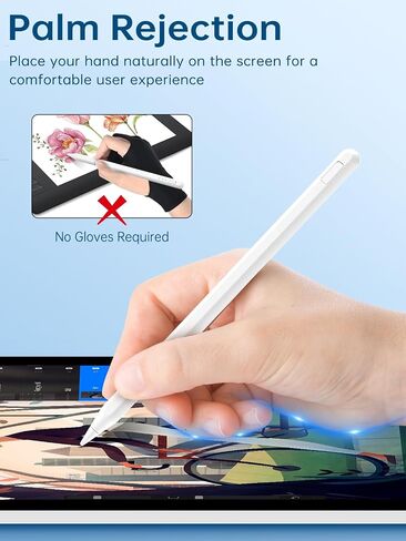 Uogic Stylus Pen لـ iPad (6/7/8/9/9/10 ، الهواء 3rd/4/5/M2 ، Mini 5th ، Pro 11 "/12.9"/M4) مع رفض النخيل in Kuwait
