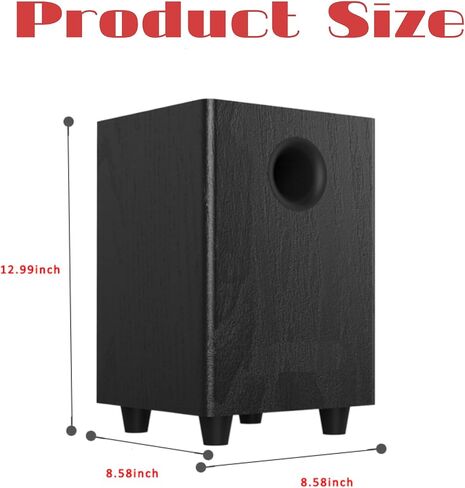 Generic 6.5 Inch Passive Subwoofer, 100W Power Heavy Bass Powerful Sound Synthetic Fiber Wood Material, Passive Speaker for Home Theater Party Plug and Play, Black in Saudi Arabia