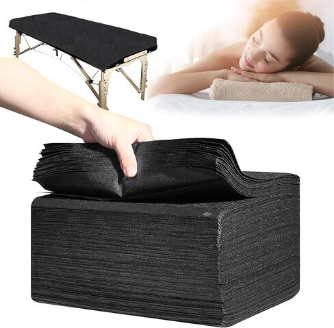 Disposable Bed Sheets 100 Pcs 31" x 71" Massage Table Sheets Non Woven Fabric SPA Bed Cover Breathable for Massage Beauty Tattoos(White) in Kuwait