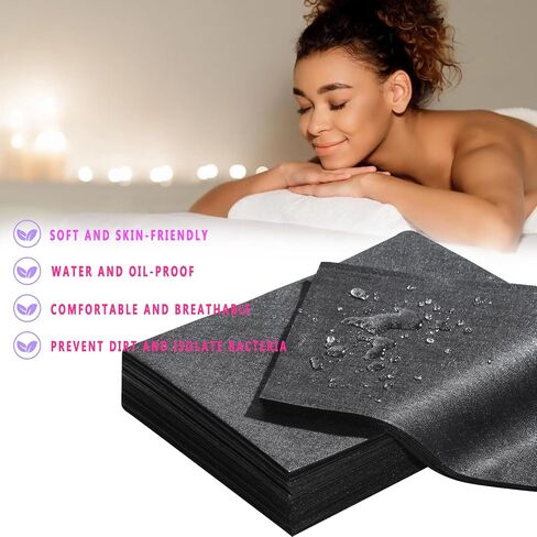 Disposable Bed Sheets 100 Pcs 31" x 71" Massage Table Sheets Non Woven Fabric SPA Bed Cover Breathable for Massage Beauty Tattoos(White) in Kuwait