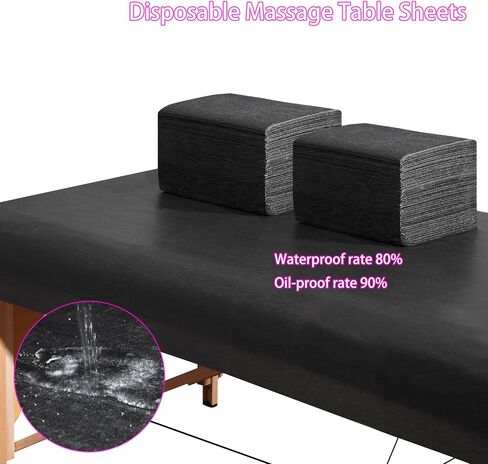 Disposable Bed Sheets 100 Pcs 31" x 71" Massage Table Sheets Non Woven Fabric SPA Bed Cover Breathable for Massage Beauty Tattoos(White) in Kuwait