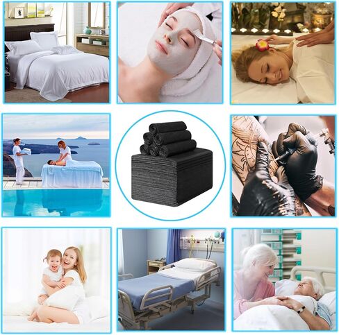 Disposable Bed Sheets 100 Pcs 31" x 71" Massage Table Sheets Non Woven Fabric SPA Bed Cover Breathable for Massage Beauty Tattoos(White) in Kuwait