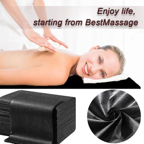 Disposable Bed Sheets 100 Pcs 31" x 71" Massage Table Sheets Non Woven Fabric SPA Bed Cover Breathable for Massage Beauty Tattoos(White) in Kuwait