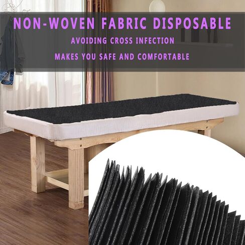 Disposable Bed Sheets 100 Pcs 31" x 71" Massage Table Sheets Non Woven Fabric SPA Bed Cover Breathable for Massage Beauty Tattoos(White) in Kuwait