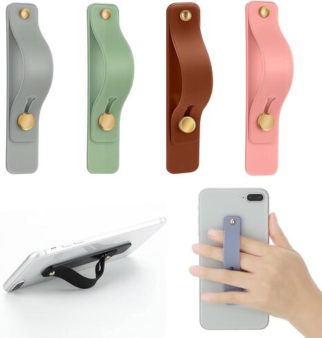Silicone Phone Ring Holder 4 Pack – Flexible Finger Grip Strap for Back of Phone, Universal Phone Accessories for Loopy Case, iPhone, Android in Saudi Arabia