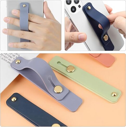 Silicone Phone Ring Holder 4 Pack – Flexible Finger Grip Strap for Back of Phone, Universal Phone Accessories for Loopy Case, iPhone, Android in Saudi Arabia