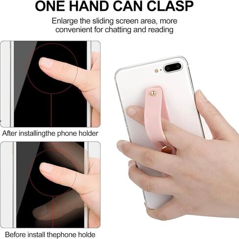 Silicone Phone Ring Holder 4 Pack – Flexible Finger Grip Strap for Back of Phone, Universal Phone Accessories for Loopy Case, iPhone, Android in Saudi Arabia