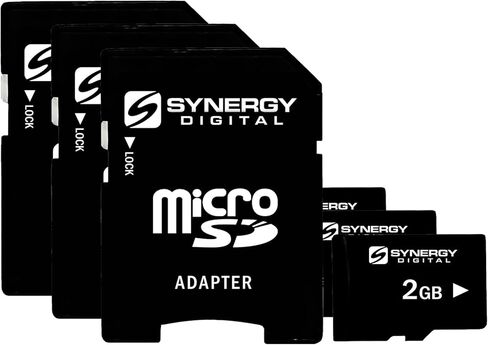 Synergy Digital 2GB Micro SD Secure Digital Cards ، متوافقة مع كاميرا Samsung TL240 الرقمية - حزمة 3 in Saudi Arabia