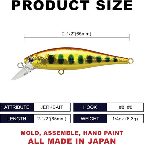 مؤشر Lucky Craft 65s ~ غرق ~ إغراء تراوت ، طعم صيد ، Jerkbait in Saudi Arabia