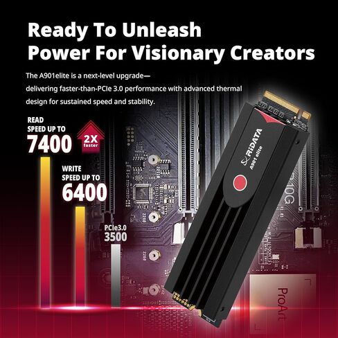 A901ELITE 1TB SLC CACHE NVME 1.4 PCIE Gen 4x4 M.2 2280 SSD محرك الحالة الصلبة الداخلية 3D NAND R/W EPER in Kuwait