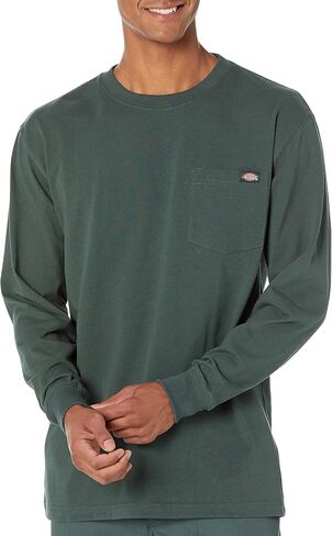 Dickies Men's Long Sleeve Heavyweight Crew Neck T-Shirt, Dark Navy in Saudi Arabia