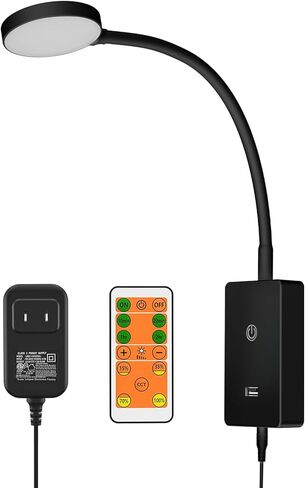 LED بجانب السرير ضوء القراءة مع التحكم عن بُعد للكتب في السرير ، مصباح قراءة LED غرفة نوم ، 5W 500LM قابلة للإضاءة ، 3 ألوان إضاءة ، زاوية إضاءة بعرض 120 درجة ، توقيت آلي قبالة in Kuwait