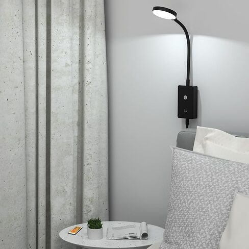 LED بجانب السرير ضوء القراءة مع التحكم عن بُعد للكتب في السرير ، مصباح قراءة LED غرفة نوم ، 5W 500LM قابلة للإضاءة ، 3 ألوان إضاءة ، زاوية إضاءة بعرض 120 درجة ، توقيت آلي قبالة in Kuwait