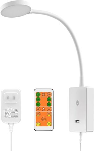 LED بجانب السرير ضوء القراءة مع التحكم عن بُعد للكتب في السرير ، مصباح قراءة LED غرفة نوم ، 5W 500LM قابلة للإضاءة ، 3 ألوان إضاءة ، زاوية إضاءة بعرض 120 درجة ، توقيت آلي قبالة in Kuwait