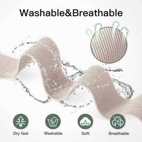 2 Pack Braided Stretchy Nylon Watch Bands Compatible with Garmin Venu 3s 41mm/Venu 2s/Vivoactive 4s/Vivomove 3s/Forerunner 255s 265s, 18mm Loop Elastic Fabric Straps for Women Men in Kuwait