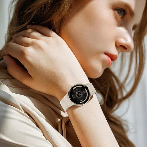 2 Pack Braided Stretchy Nylon Watch Bands Compatible with Garmin Venu 3s 41mm/Venu 2s/Vivoactive 4s/Vivomove 3s/Forerunner 255s 265s, 18mm Loop Elastic Fabric Straps for Women Men in Kuwait