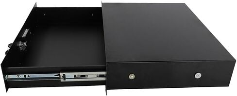 Generic Rack Works Shallow 2U Rack Mount Black Steel DJ Drawer Equipment Cabinet with Lock; 19 Inch Server Cabinet Case Rack Case Suitable for All Kinds of Standard 19-inch Audio Equipment in Saudi Arabia
