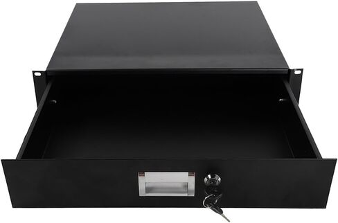 Generic Rack Works Shallow 2U Rack Mount Black Steel DJ Drawer Equipment Cabinet with Lock; 19 Inch Server Cabinet Case Rack Case Suitable for All Kinds of Standard 19-inch Audio Equipment in Saudi Arabia