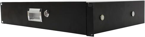 Generic Rack Works Shallow 2U Rack Mount Black Steel DJ Drawer Equipment Cabinet with Lock; 19 Inch Server Cabinet Case Rack Case Suitable for All Kinds of Standard 19-inch Audio Equipment in Saudi Arabia