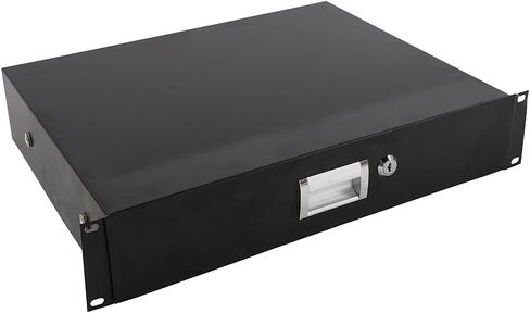 Generic Rack Works Shallow 2U Rack Mount Black Steel DJ Drawer Equipment Cabinet with Lock; 19 Inch Server Cabinet Case Rack Case Suitable for All Kinds of Standard 19-inch Audio Equipment in Saudi Arabia