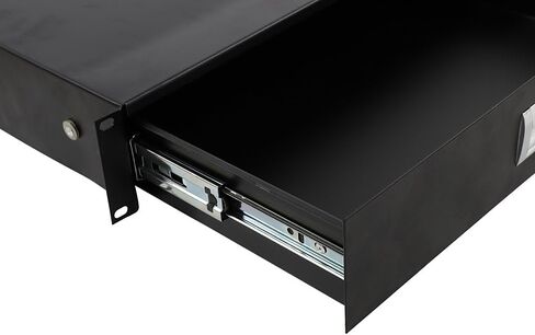 Generic Rack Works Shallow 2U Rack Mount Black Steel DJ Drawer Equipment Cabinet with Lock; 19 Inch Server Cabinet Case Rack Case Suitable for All Kinds of Standard 19-inch Audio Equipment in Saudi Arabia