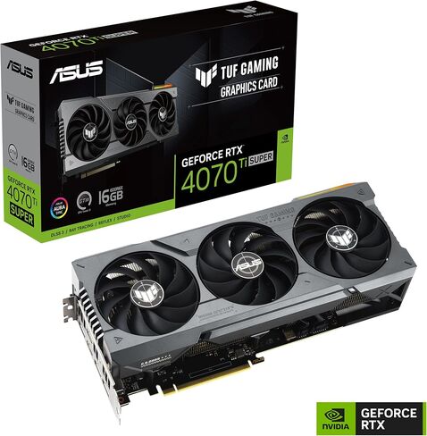ASUS TUF Gaming GeForce RTX 4070 TI Super 16GB GDDR6X GRAFERATICS (NVIDIA GEFORCE RTX4070TI DLSS 3 ، PCIE 4.0 ، 2X HDMI 2.1A ، 3x DisplayPort 1.4A ، TUF-RTX4070TIS-16G-GAMING in Saudi Arabia