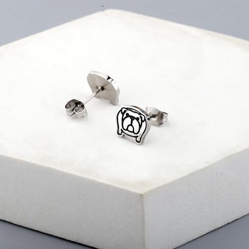 OKEYCH French Bulldog Lover Gift French Bulldog Stud Earrings French Bulldog Owner Jewelry French Bulldog Mom Gift in Saudi Arabia