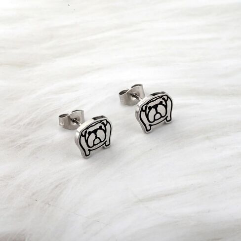 OKEYCH French Bulldog Lover Gift French Bulldog Stud Earrings French Bulldog Owner Jewelry French Bulldog Mom Gift in Saudi Arabia