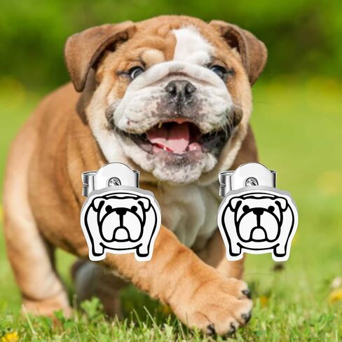 OKEYCH French Bulldog Lover Gift French Bulldog Stud Earrings French Bulldog Owner Jewelry French Bulldog Mom Gift in Saudi Arabia