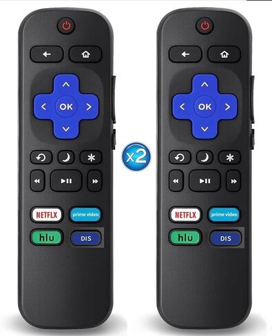 (Pack of 2) Replacement-Remote-Control for Roku-TV,Compatible for TCL Roku/Hisense Roku/Onn Roku/Philips Roku Smart TVs(Not for Roku Stick and Box) in Saudi Arabia