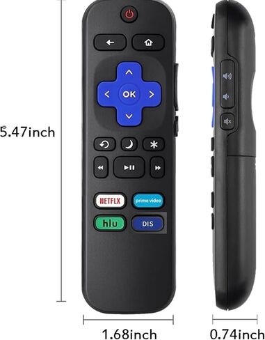 (Pack of 2) Replacement-Remote-Control for Roku-TV,Compatible for TCL Roku/Hisense Roku/Onn Roku/Philips Roku Smart TVs(Not for Roku Stick and Box) in Saudi Arabia