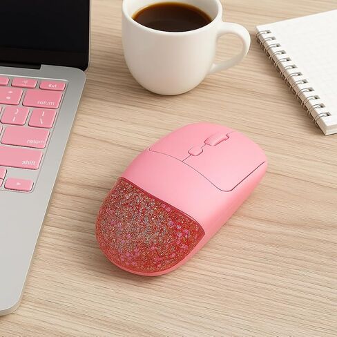 الماوس اللاسلكي ، 2.4 جيجاهرتز اللاسلكي الماوس البصري اللاسلكي مع جهاز استقبال Nano USB ، متوسطة إلى كبيرة الحجم متوافقة مع الكمبيوتر ، الكمبيوتر المحمول ، سطح المكتب - الوردي in Saudi Arabia