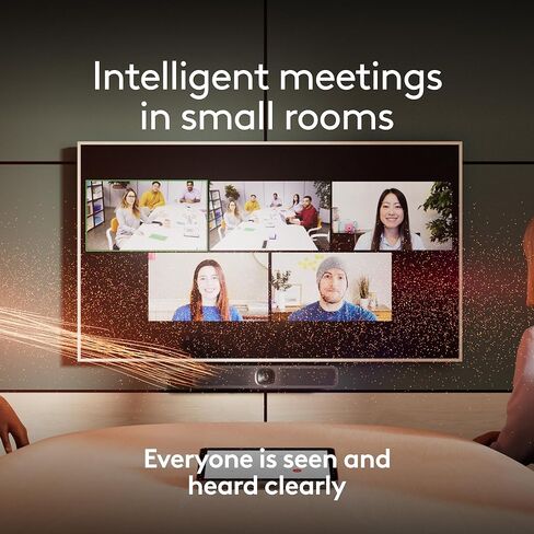 Logitech Meetup 2 All-in-One USB Corner Room Camera ، شريط فيديو مضغوط مع ميزات AI المدمجة ، يعمل مع فرق Microsoft ، غرف التكبير ، Google Meet ، وأكثر من ذلك (متجددة) in Kuwait