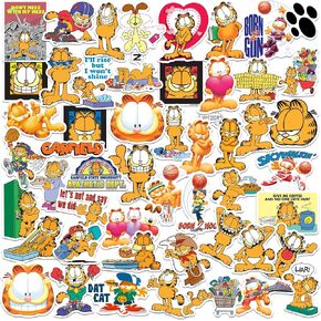 Garfield Variety 50ct Vinyl Large Deluxe Stickers Variety Pack - Laptop, Water Bottle, Scrapbooking, Tablet, Skateboard, Indoor/Outdoor in Kuwait