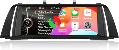 10.25 inch Touch Screen Wireless CarPlay for BMW 5 Series F10 F11 (2011-2012) CIC System Android Auto Factory Car Radio Upgrade Original Stereo Amplifier Retained in Saudi Arabia