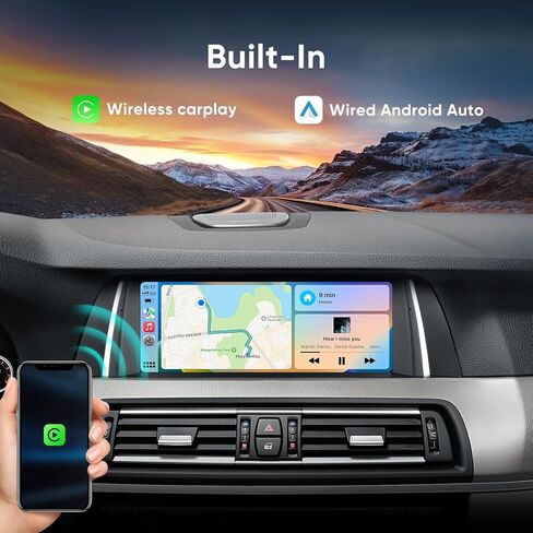 10.25 inch Touch Screen Wireless CarPlay for BMW 5 Series F10 F11 (2011-2012) CIC System Android Auto Factory Car Radio Upgrade Original Stereo Amplifier Retained in Saudi Arabia