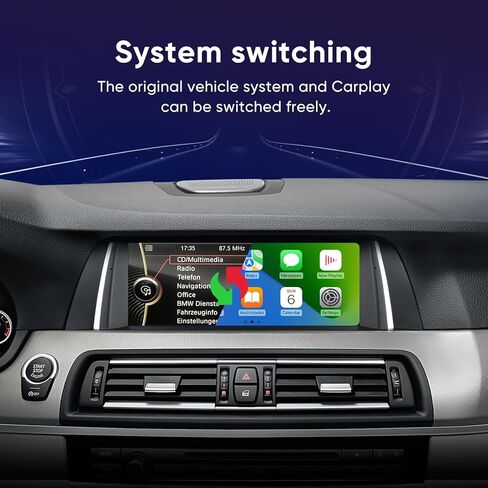 10.25 inch Touch Screen Wireless CarPlay for BMW 5 Series F10 F11 (2011-2012) CIC System Android Auto Factory Car Radio Upgrade Original Stereo Amplifier Retained in Saudi Arabia