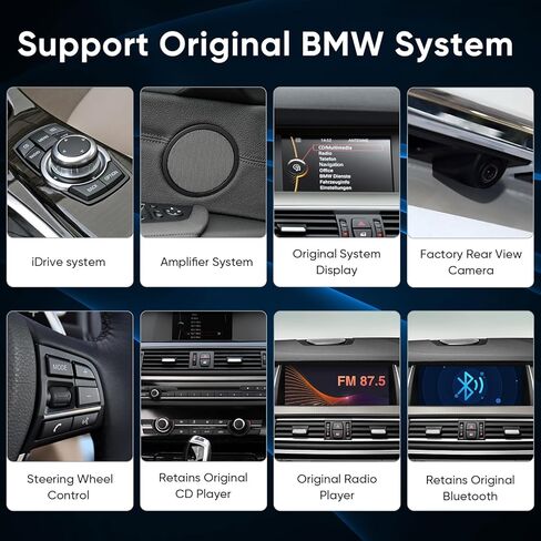 10.25 inch Touch Screen Wireless CarPlay for BMW 5 Series F10 F11 (2011-2012) CIC System Android Auto Factory Car Radio Upgrade Original Stereo Amplifier Retained in Saudi Arabia