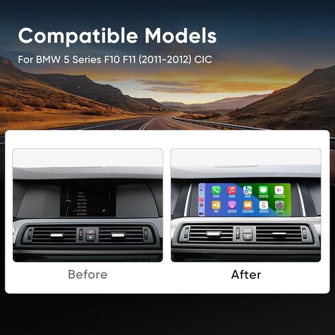10.25 inch Touch Screen Wireless CarPlay for BMW 5 Series F10 F11 (2011-2012) CIC System Android Auto Factory Car Radio Upgrade Original Stereo Amplifier Retained in Saudi Arabia