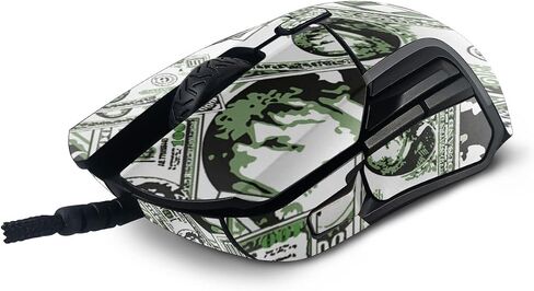 MightySkins Skin Compatible with SteelSeries Rival 5 Gaming Mouse - Phat Cash | Protective, Durable, and Unique Vinyl Decal wrap Cover | Easy to Apply, Remove, and Change Styles | Made in The USA in Saudi Arabia