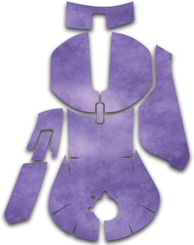 MightySkins Skin Compatible with SteelSeries Rival 5 Gaming Mouse - Purple Airbrush | Protective, Durable, and Unique Vinyl Decal wrap Cover | Easy to Apply and Change Styles | Made in The USA in Saudi Arabia