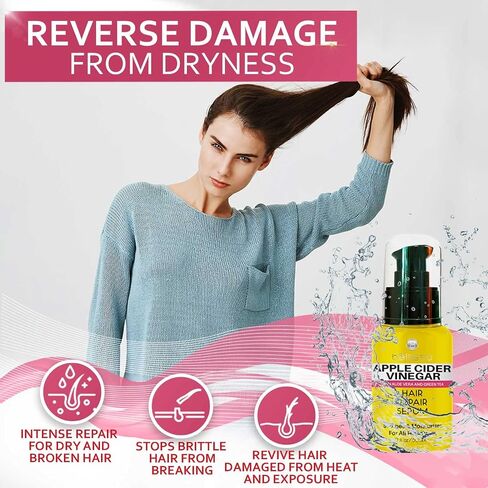 Tea Tree Oil Hair Serum - Moisturizer Treatment for Fighting Dandruff and Repair Dry, Damaged Hair and Itchy Scalp - Care and Styling Products for Women and Men - With Anti Frizz Keratin for Shine in Kuwait