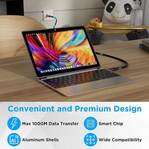 محول USB C إلى إيثرنت، محول ذكر من النوع C إلى RJ45 ذكر، محول USB C إلى شبكة محمول بسرعة 1 جيجابت في الثانية، يدعم كابل USB C إلى C وUSB A إلى C، متوافق مع MacBook Pro وiPad Pro وDell XPS in Kuwait