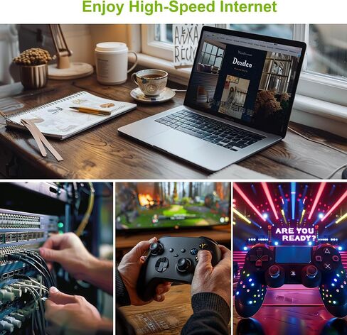 Syston Cat5e Ethernet Internet Cable Corpl Corp - 10 أقدام أخضر ، 350 ميجا هرتز 24 AWG 4 PR UTP سلك النحاس الصلب العاري الداخلي/في الهواء الطلق POE PC CAPOP ، CMP LATED UV ROHS ROHS UL ETL المدرجة in Kuwait