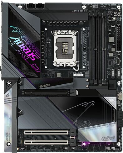 GIGABYTE Z890 AORUS Master Motherboard - Supports Intel Core Ultra (Series 2) CPUs, 18+1+2 Phases VRM, up to 9500MHz DDR5 (OC), 2xPCIe 5.0 + 3xPCIe 4.0, Wi-Fi 7, 10GbE LAN, Thunderbolt 4 in Saudi Arabia