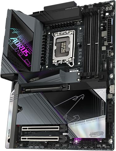 GIGABYTE Z890 AORUS Master Motherboard - Supports Intel Core Ultra (Series 2) CPUs, 18+1+2 Phases VRM, up to 9500MHz DDR5 (OC), 2xPCIe 5.0 + 3xPCIe 4.0, Wi-Fi 7, 10GbE LAN, Thunderbolt 4 in Saudi Arabia
