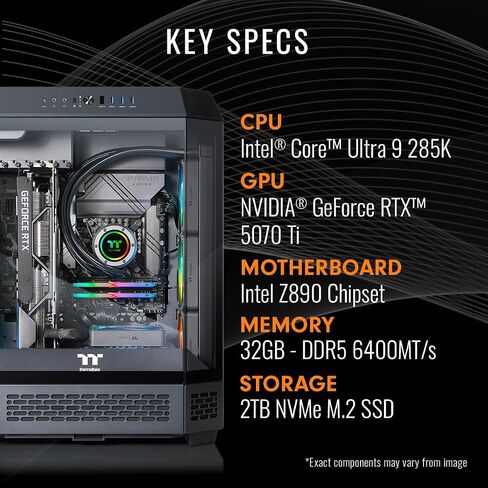Thermaltaltake مفاعل U2870T Gaming Desktop (Intel® Core ™ Ultra 9 285k ، ToughRam 32GB DDR5 6400MT/S RGB MEMIMENT in Saudi Arabia