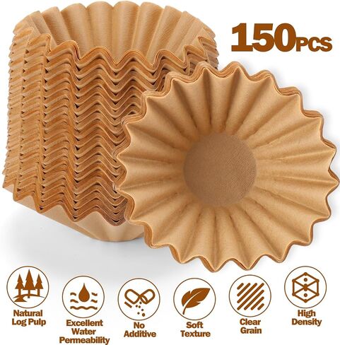 Palksky 150pcs مرشحات القهوة القابلة للتخلص من Ninja PB051/PB041 صانعي ، مرشح الورق البديل المتميز لجراب النينجا والأرضية التخصصية الفردية ، تعزيز النكهة وتقليل المرارة in Saudi Arabia